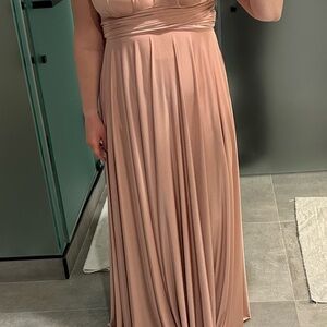 Two Birds ballgown in Rosewood